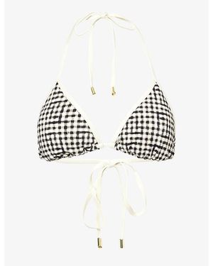 Cheap Monday Palma Check Triangle Bikini Top - Metallic