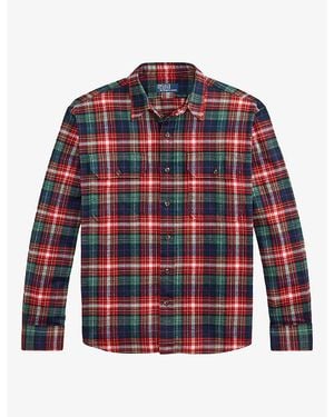 Polo Ralph Lauren Apos;S Classic-Fit Plaid Flannel Workshirt - Red