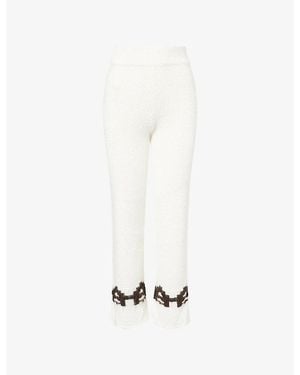 4th & Reckless Janine Fair Isle Knitted Trousers - White