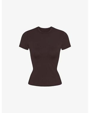NikeSKIMS Matte Padded Baby Tee Jersey T-Shirt - Purple