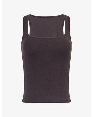 WE Are Tala 365 Square-Neck Rib-Jersey Tank Top - Purple