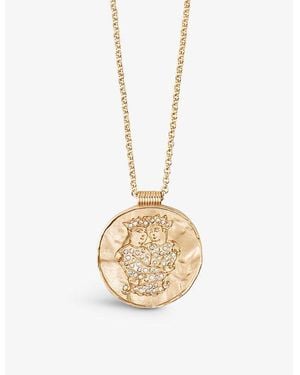Maje Gemini Brass Coin Necklace - Multicolour