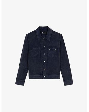 The Kooples Patch-Pocket Regular-Fit Cotton-Cord Jacket - Blue