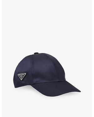 Prada Logo-Plaque Nylon Baseball Cap Xxl - Blue