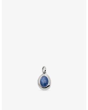 Monica Vinader September Birthstone Sterling And Kyanite Locket - Blue