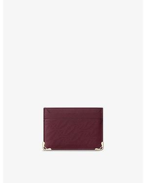 Cartier Must De Double Leather Card Holder - Purple