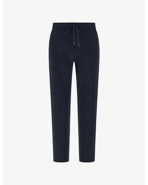 BOGGI Scuba Tech-Patch Cotton-Jersey Trousers - Blue