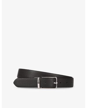 The Kooples Textured Leather Belt - Black