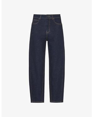 Whistles Barrel-Leg High-Rise Stretch-Denim Jeans - Blue