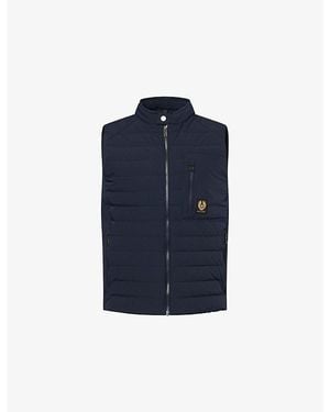 Belstaff Chassis Logo-Patch Puffer Gilet - Blue