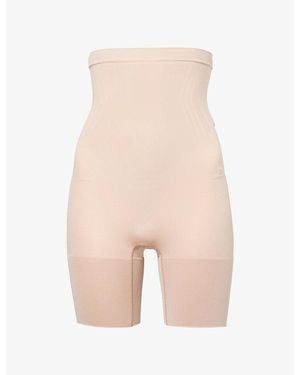 Spanx Sculpt Gofigure High-Waist Mid-Thigh Shorts - Pink