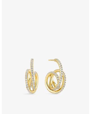 Sif Jakobs Spirale Piccolo 18Ct-Plated Sterling- And Cubic Zirconia Earrings - Metallic