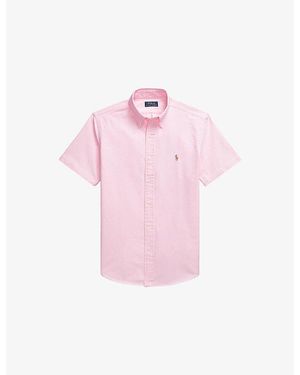 Polo Ralph Lauren Logo-Embroidered Custom-Fit Cotton Shirt - Pink