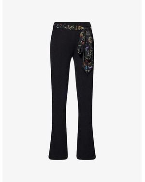 Siedres Notre Flared Knitted Trousers - Black