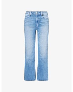 PAIGE Mason Crop Boot Cotton Denim Jeans - Blue