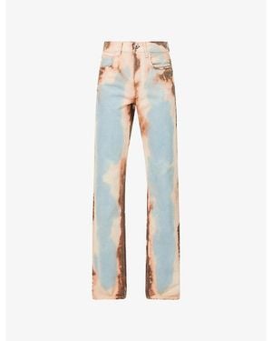 JW Anderson Straight-Leg Tie-Dye Denim Jeans - Blue