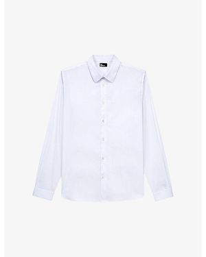 The Kooples Slim-Fit Cotton-Blend Shirt - White