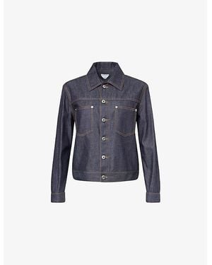 Bottega Veneta Relaxed-Fit Two-Patch-Pockets Denim Jacket - Blue