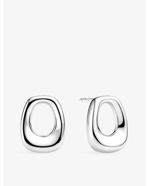 Sif Jakobs Borsa Parvus Rhodium-Plated Sterling Stud Earrings - Metallic