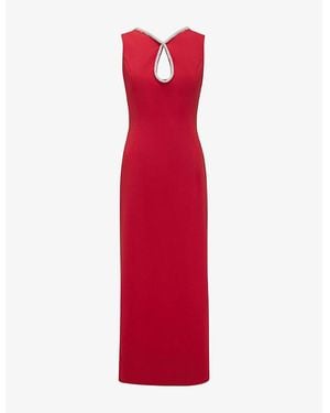 Phase Eight Milia Diamante-Embellished Stretch-Woven Maxi Dress - Red
