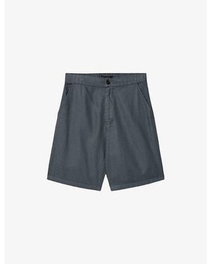 AllSaints Corbett Straight-Leg Cotton And Linen Shorts - Grey