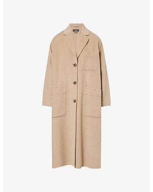 Weekend by Maxmara Galosce Notch-Lapels Wool-Blend Coat - Natural