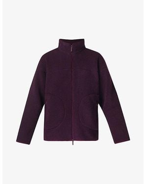 Sweaty Betty Plush Half-Zip Fleece Sweatshirt - Purple