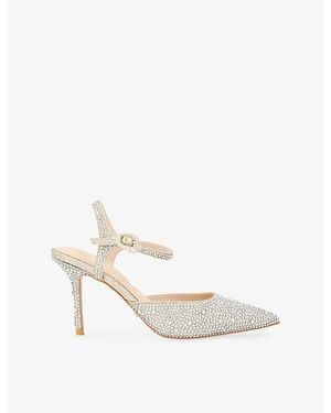 Dune Compliments Crystal-Embellished Courts - White