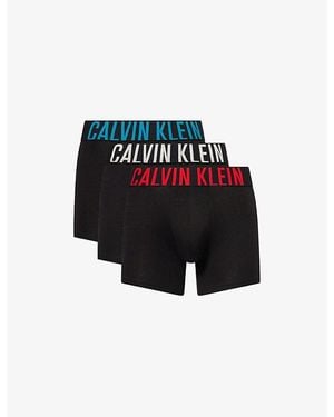 Calvin Klein Intense Power Pack Of Three Cotton-Jersey Boxer Briefs - Blue