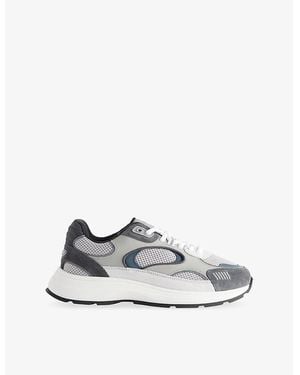 Arne Circuit Suede, Leather And Mesh Sneakers - White