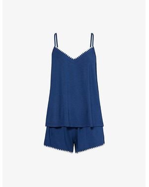 Eberjey Frida Cami And Short Modal-Jersey Pyjama Set - Blue