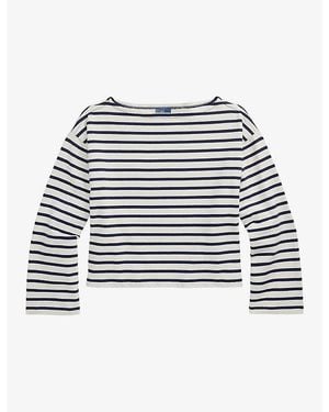Polo Ralph Lauren Striped Relaxed-Fit Cotton-Jersey Top - Multicolour