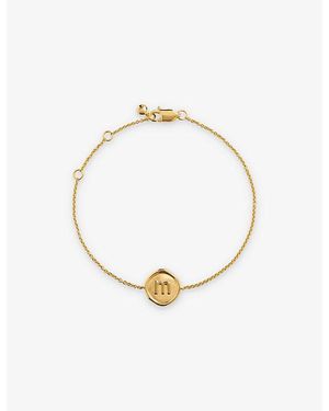 Monica Vinader Initial M Stamp 18Ct Vermeil Bracelet - Metallic