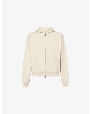 Austin Post Rodeo Zip-Up Cotton Hoody - White