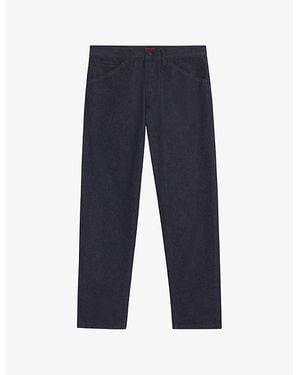 HUGO Regular-Fit Tapered-Leg Denim Jeans - Blue