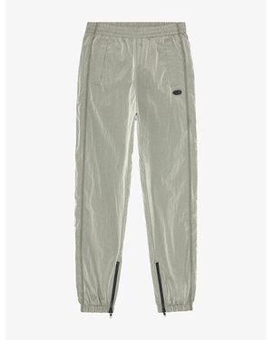 DIESEL Logo-Patch Crinkle Nylon Trousers - Green