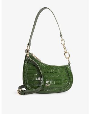 Dune Direction Small Leather Shoulder Bag - Green