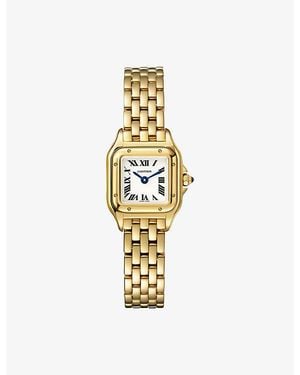 Cartier Panthère De Mini 18Ct- Quartz And 0.04Ct Sapphire Watch - Metallic