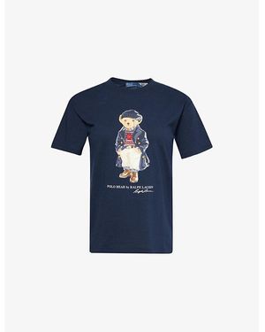 Polo Ralph Lauren Naval Bear Short-Sleeve Cotton-Jersey T-Shirt - Blue