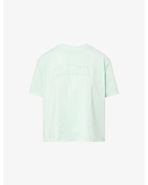 ADANOLA Varsity Raw-Hem Cotton T-Shirt - Green