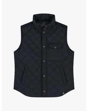 BOGGI Padded Patch-Pocket Woven Gilet - Blue