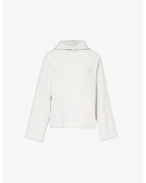 WE Are Tala Softsmart Flared-Sleeve Oversized Jersey Hoody - White