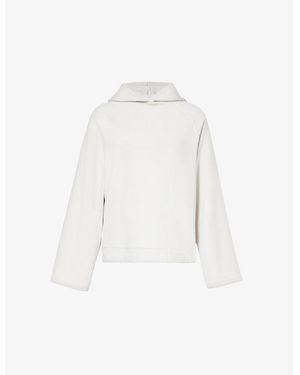 WE Are Tala Softsmart Flared-Sleeve Oversized Jersey Hoody - White