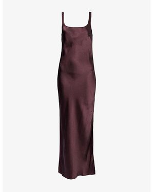 Samsøe & Samsøe Sunna Shoulder-Straps Woven Midi Dress - Purple