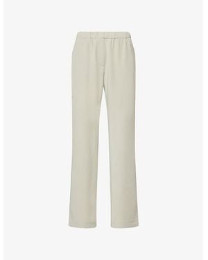 Samsøe & Samsøe Hoys Relaxed-Fit Straight-Leg Mid-Rise Stretch-Woven Pants - Natural
