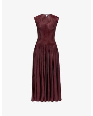 Alaïa Sculptural Flared Knitted Midi Dress