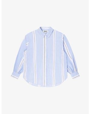 Ro&zo Striped Relaxed-Fit Cotton Shirt - Blue