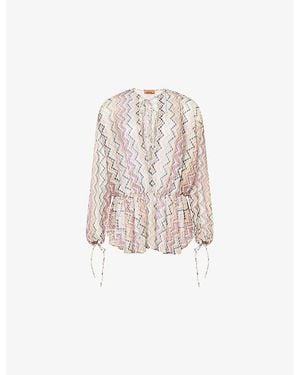 Missoni Zig-Zag Printed Knitted Cover Up - White