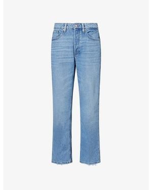 GOOD AMERICAN Weightless Boyfriend Straight-Leg Denim Jeans - Blue