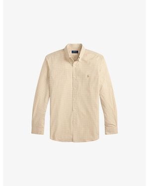 Polo Ralph Lauren Checked Custom-Fit Cotton-Poplin Shirt - Natural
